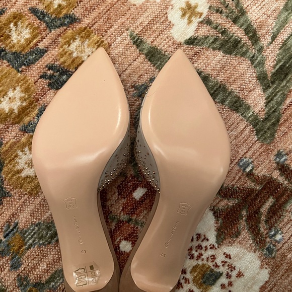 Gianvito Rossi Rania embellished mesh and suede mules - Picture 2 of 3